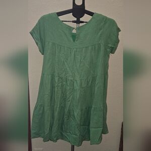 Kori Emerald Baby Doll Green Dress